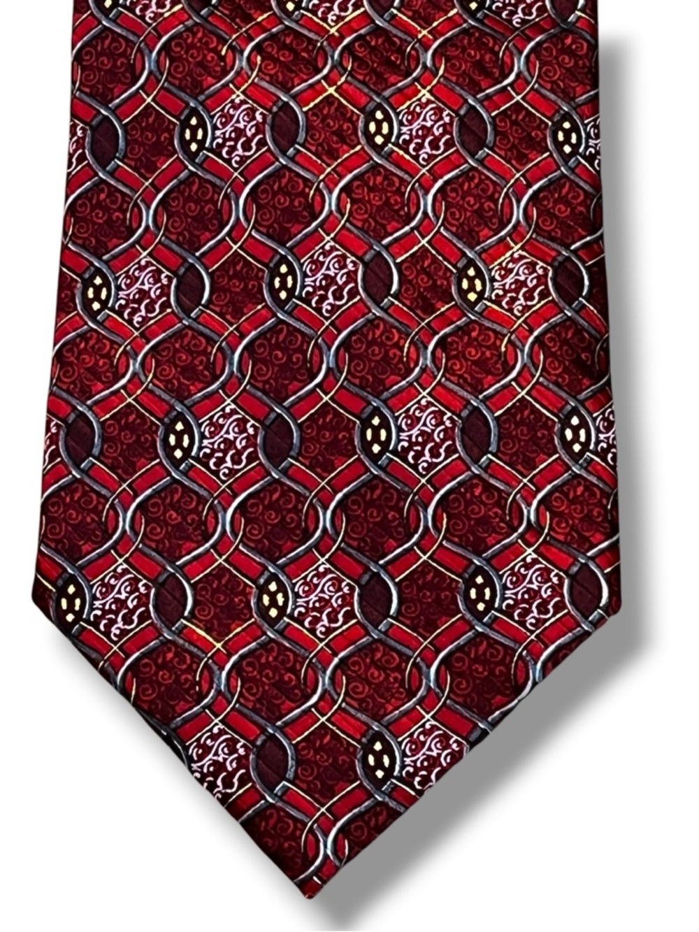NEW Ermenegildo Zegna Silk Tie Cesello Collection Red Luxury Made in Italy